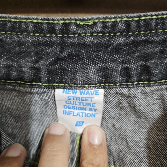New Wave Street Culture By Inflation Y2k Baggy Jeans Unisex - Picture 3 of 9